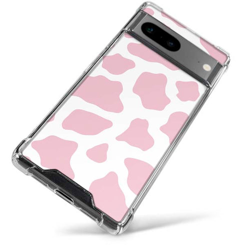 Pink Cow Print Google Pixel 8 Clear Case